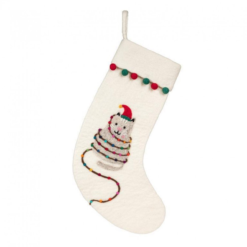 Chaussette de Noël pour chat