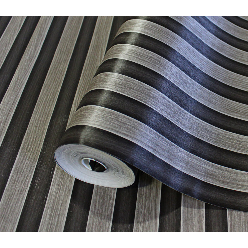 Papier peint moderne aspect bois, Grey