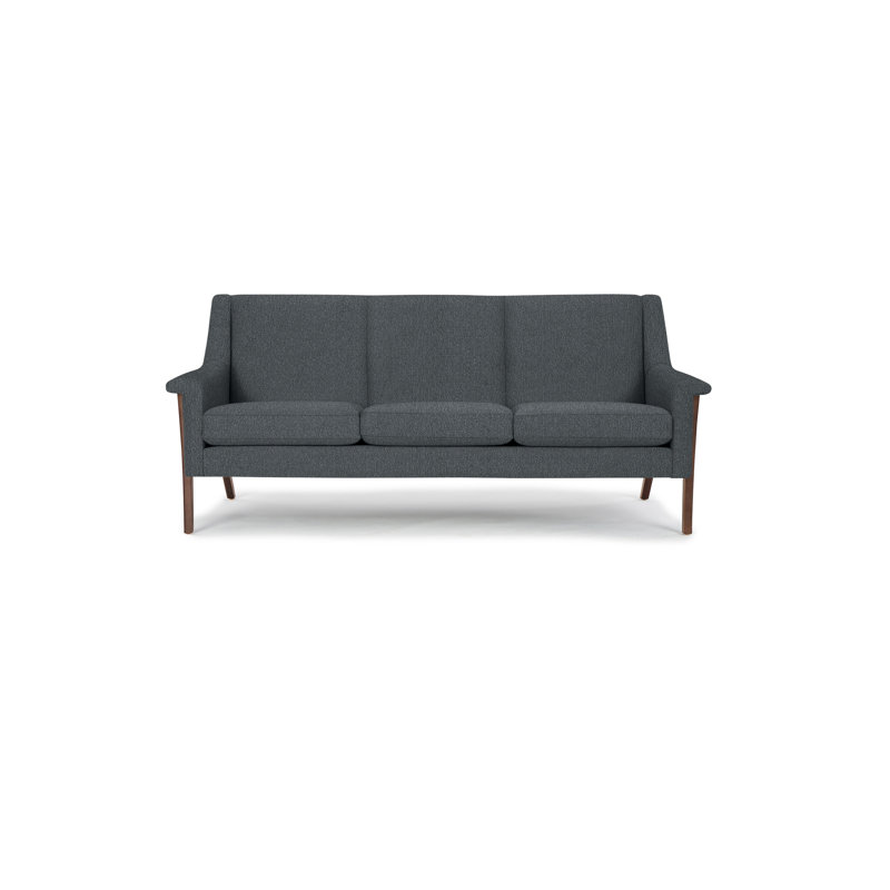 Arlo Sofa, Walnut, Smoke Polyester