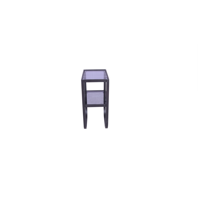 Votaw 45cm W Metal Bedside Table, Black