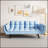 Comfortable Blue Sofa With Soft Armrests And Throw Pillows, Perfect For Small Apartments And Bedrooms.-1565259126