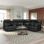 Fauteuil inclinable manuel de cinéma maison avec porte-gobelet, canapé inclinable avec rangement en polyuréthane pour le salon, cinéma maison, noir