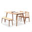 Banc de table en bois de chêne naturel