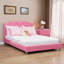 Lit plateforme en similicuir Karina, rose, H 39,51 po x l 62,76 po x L 85,97 po Karina-744098872-744098868