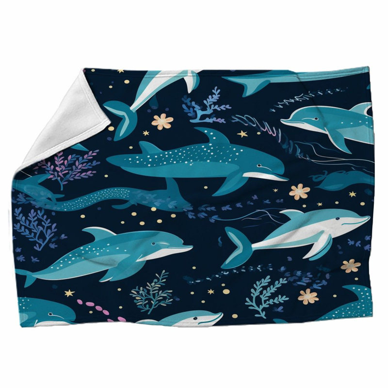 Machine Printed Throw Blanket, 68" W x 80" L