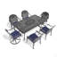 Ensemble de salle à manger en aluminium moulé résistant aux intempéries