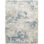 Edgeworth Abstract Machine Woven Cream Blue Area Rug-441131655