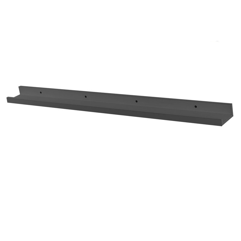 Kids Floating Gallery Bookshelves, Black, 4.5cm H x 91.5cm W x 8.5cm D