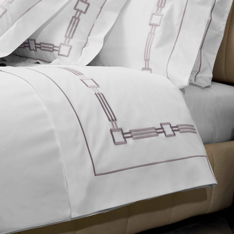Retro Percale Flat Sheet, Thistle, King Flat Sheet