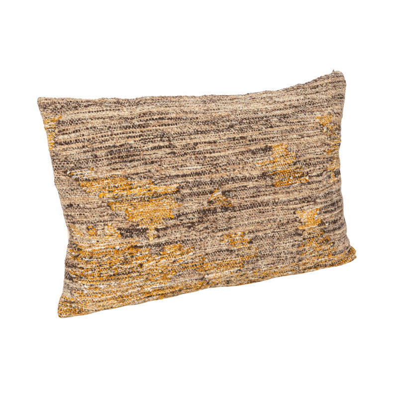 Woven Melange New Zealand Wool Blend Boucle Lumbar Pillow
