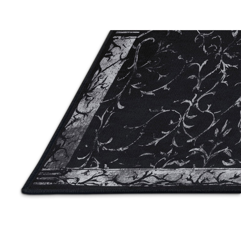 Velvet Raven Rug, Rectangle 2' x 3'