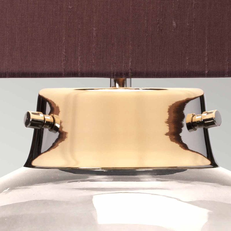 Morrice Glass Table Lamp, Brown, Smoke