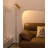 Adjustable Angled Brass Floor Lamp With Perforated Conical Shade