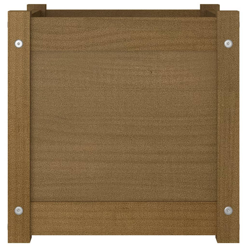 Boite à fleurs en boites, Brun miel, H 15,7 po x l 15,7 po x P 15,7 po
