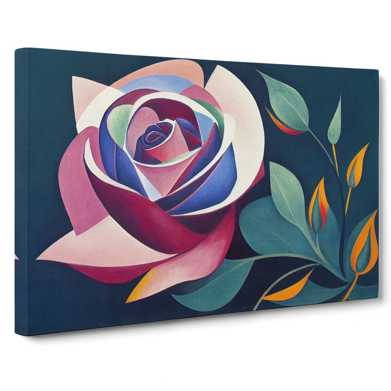 Rose Flower Abstract Vol.3 - Wrapped Canvas, 40cm H x 60cm W x 3cm D