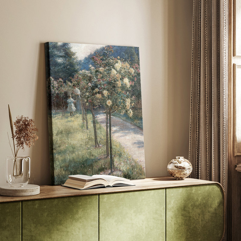 Imprimé floral rétro CLIV - galerie Cavas, H 18 po x l 12 po