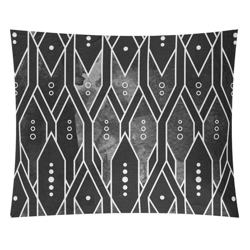 Tapisserie murale treillis, H 51 po x l 60 po, Noir