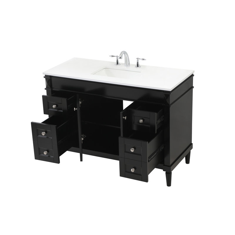Meuble-lavabo simple 48 po Farber, Noir