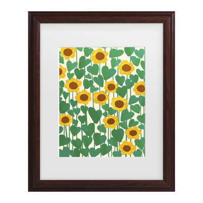 Œuvre encadrée de tournesol jumelé «ologi rosado »