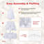 6 pi-PVC-Artificiel-Arbre de Noël-W-Stand-Fêtes-Saison-Intérieur-Extérieur-Blanc