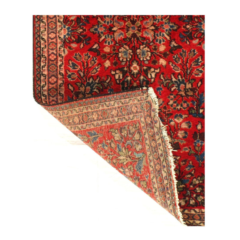 Floral Area Rug in Red