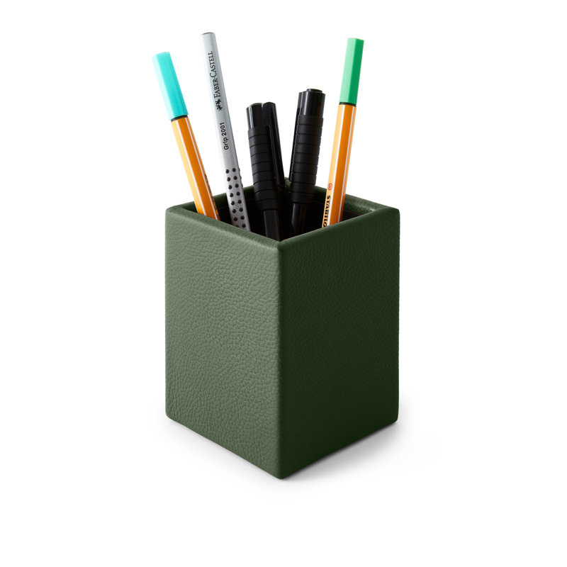 Mamane Leather Pen Holder, Green