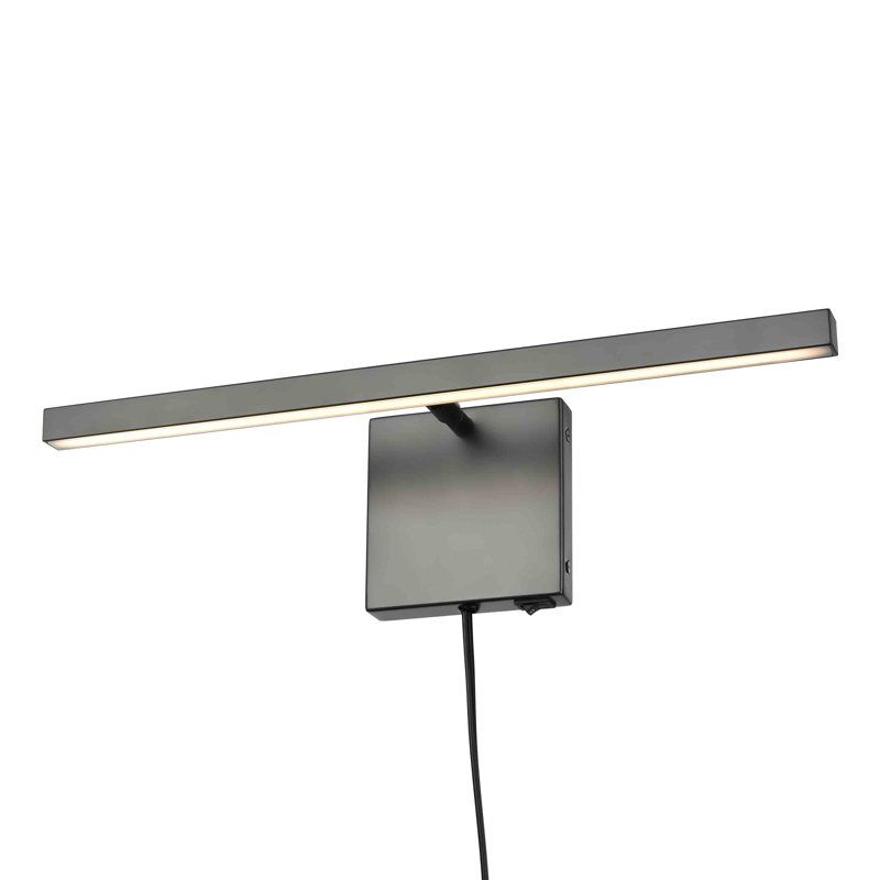 Adriene LED Plug-in Armed Sconce, Graphite