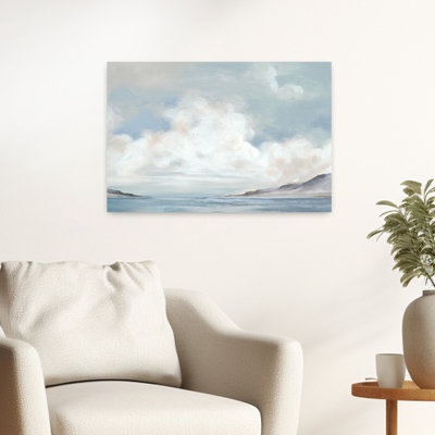 «Tranquil Coastline Benous Expansive Sky Abstract Coastal», art mural