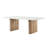D2504 White Faux Marble Dining Table