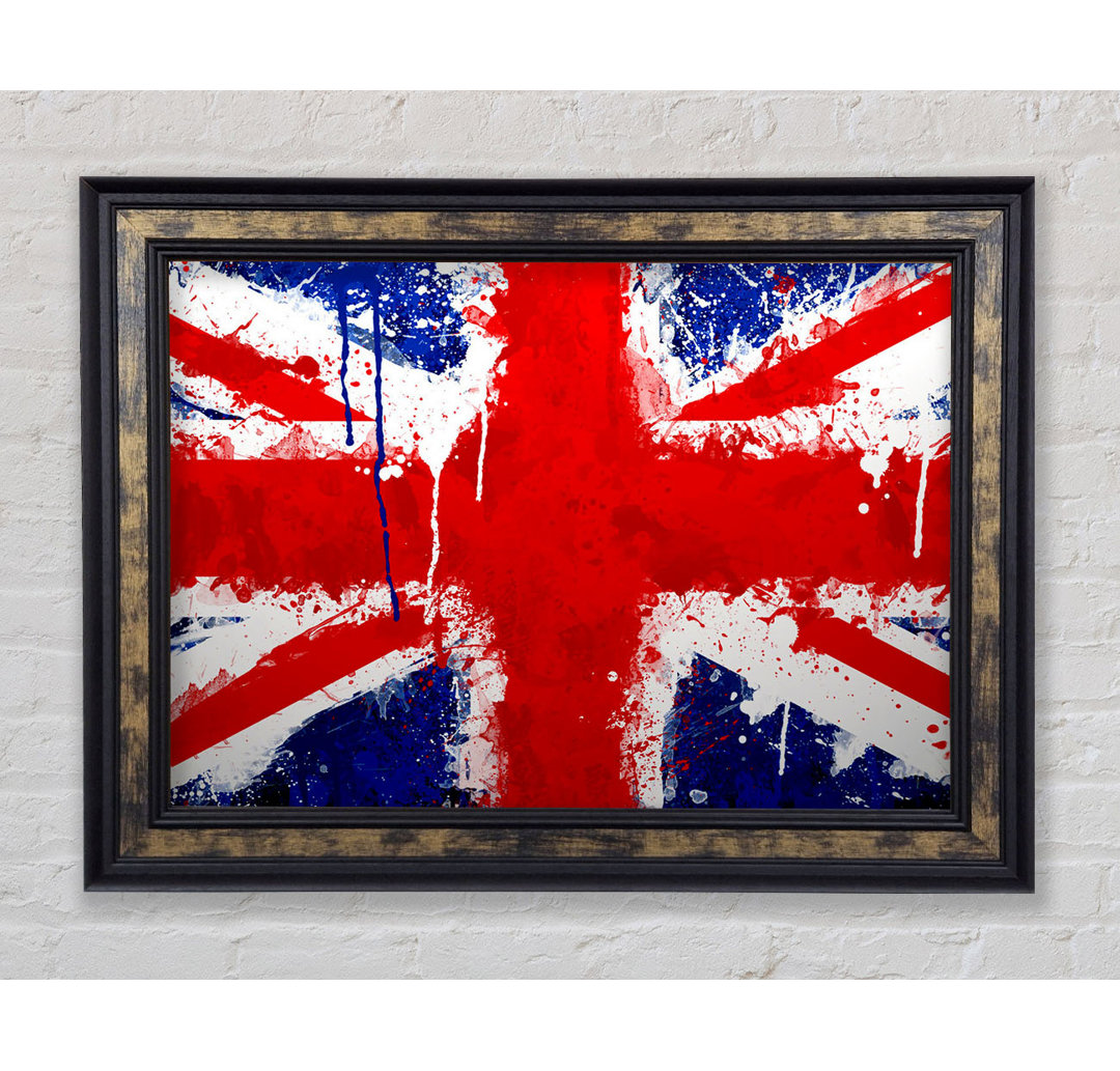 Antoinet Uk Flagge Gerahmter Druck Wandkunst