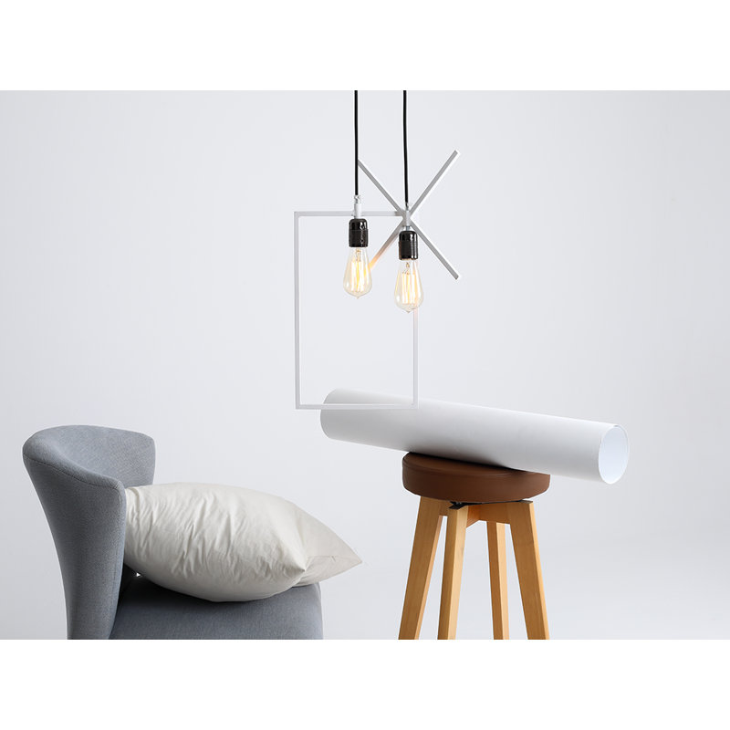 1 - Light White Unique/Statement Pendant, White