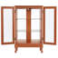 Vitrine 2 portes avec portes en verre trempé, vitrine avec panneau arrière en miroir-838239637