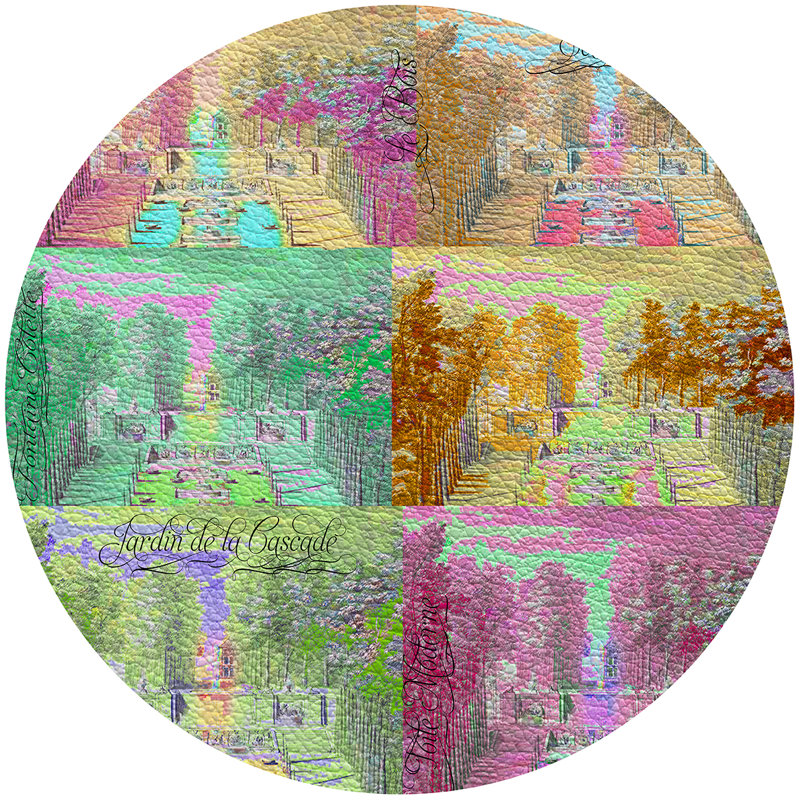 Napperon rond en cuir Jardin Tuilleries Brights