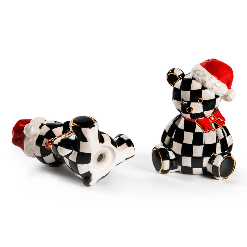 Courtly Santa Bear Salt And Pepper Set