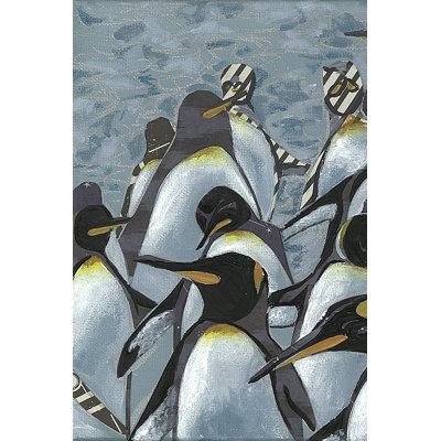 Colony Of Penguins I by Jennifer Rutledge - Wrapped Canvas Art Prints