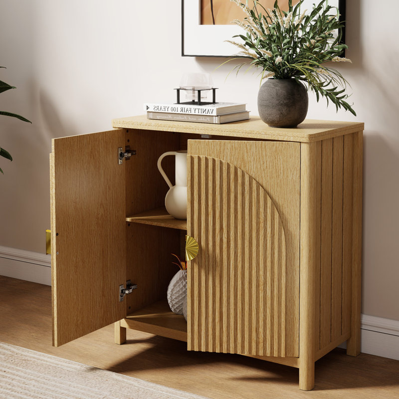 Armoire d'appoint 31,5 "avec tablettes réglables, Naturel