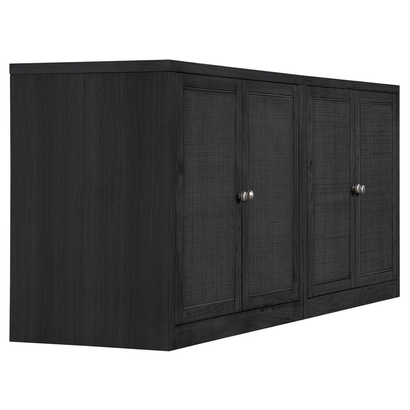 Buffet / placage en bois massif et placage de chêne Gerardi