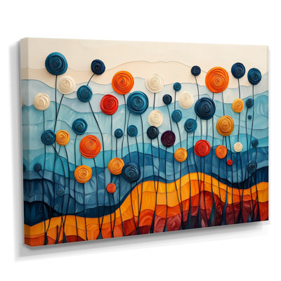 Fantaisie champ de fleurs de renoncule III - Renoncule, art mural
