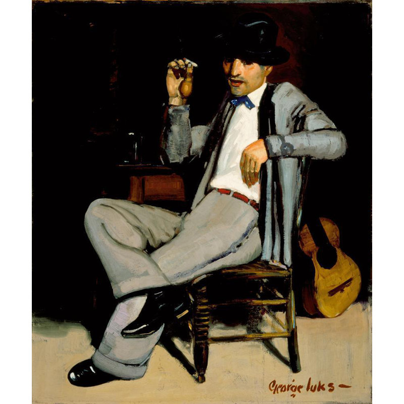 "Pierre" par George Luks - Art mural sur toile tendue avec châssis, H 24 po x l 17 po