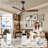 52" 3-Solid-Blade Smart Solid Wood Ceiling Fan Without Light-585287195