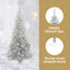 vidaXL Christmas Tree with 300 LEDs with Stand Silver PET-67570183