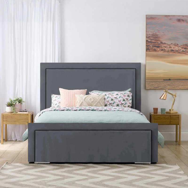 Abhipsa Upholstered Bed, Double (4'6), Steel
