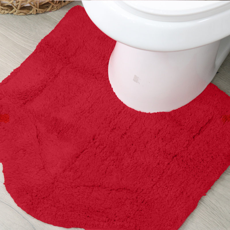 Tapis 100% coton Morissette 20 po x 20 po, Rouge