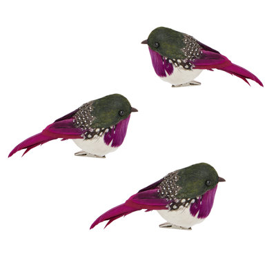 Oiseau à plumes 5 po avec pince