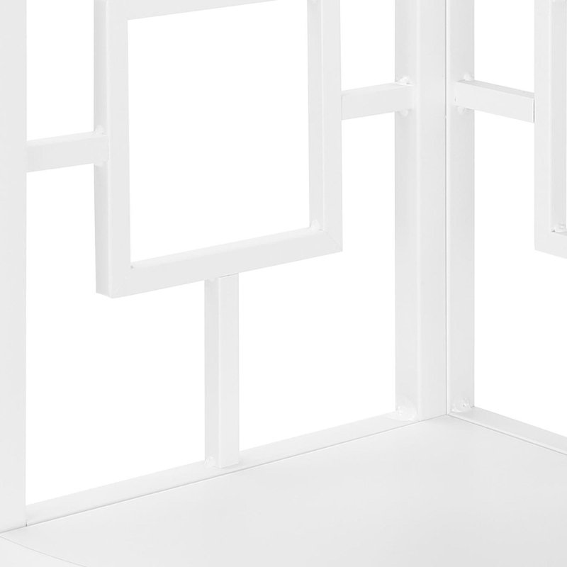 Bibliothèque en métal à 4 tablettes, Blanc