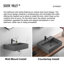Lavabo de salle de bain mural ou sur comptoir 47 po avec trou de robinet simple-69275323