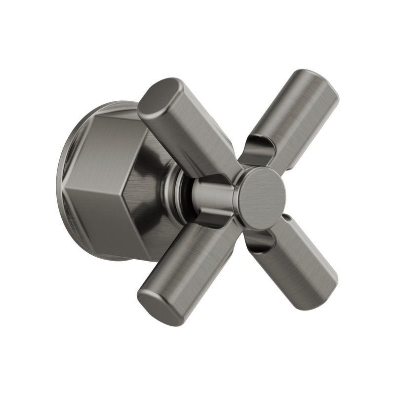 Invari® Single-Handle Floor Mount Tub Filler, Luxe Steel, Cross