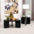 Harrison Black Round Solid Wood End Table