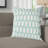 Wool Removable Cover Pillow Throw Authentic Handmade Square Polyester Fill Teal & White Non-Reversible Raised Geometric Trellis With White Cotton Backing-121671606-24539540