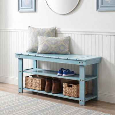 Carrold Utility Mudroom Bench with Shelves